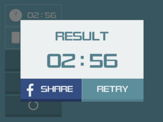 雀牌ソリティア2のゲーム画面「リザルト画面」