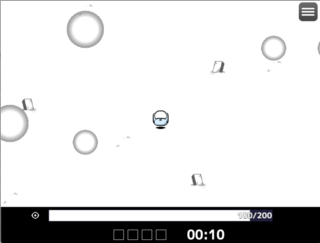 WHEREのゲーム画面「地中のどこにアイテムがあるか分かる！」