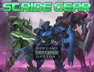 STRIDE GEARのゲーム画面「人型大型兵器「ストレイドギア」始動！！」