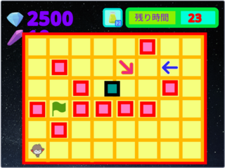 ギミック迷路　新のゲーム画面「ギミックが動くステージ」