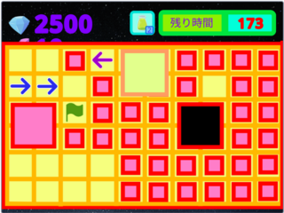 ギミック迷路　新のゲーム画面「一番最後のチャレンジステージ」