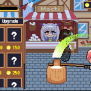 小柄パワー系少女の餅つきゲームのイメージ