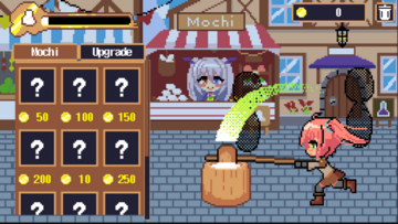 小柄パワー系少女の餅つきゲームのイメージ