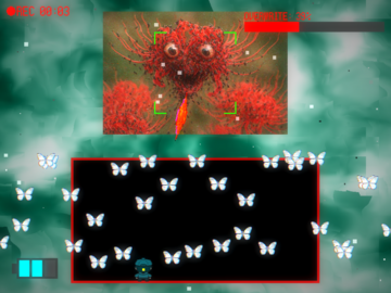 弾幕を避けながら敵を撮影