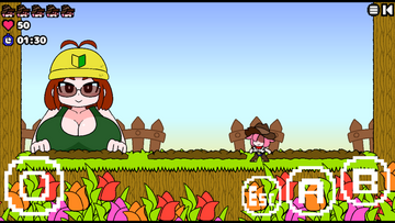 モグラ娘とのバトル