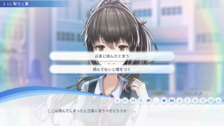 ハピサマ！ -Happy Summer Memories-（ベータ版）のゲーム画面「選択肢画面」