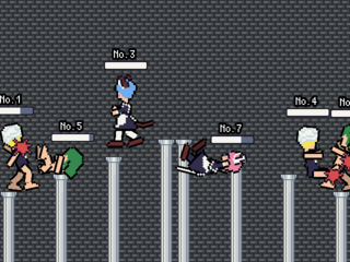 けもろふのゲーム画面「7人対戦(列柱室ステージ)」