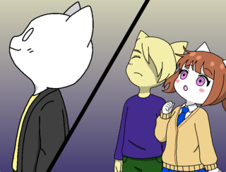 AGESAGE６ THE BEGINNINGのゲーム画面「かわいらしいAAキャラが多数登場！」