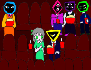 幾何学兄弟物語のゲーム画面「最後は映画」