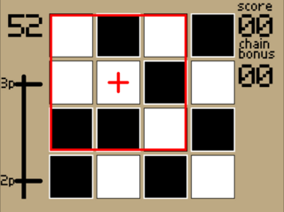 パネルパズル　for scratchパッケージのゲーム画面「色を全部そろえて」