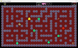 ダダダの塔のゲーム画面「敵は5種類」