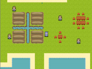 七域の秘録のゲーム画面「最初の村」