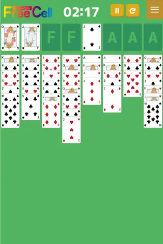 フリーセルのゲーム画面「ゲーム画面（SP）」