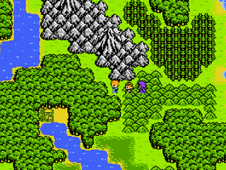 ひかりのいしのゲーム画面「レトロなマップを楽しもう」