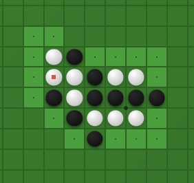 巨大リバーシ（巨大オセロ）のゲーム画面「盤面の様子」