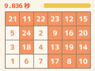 カウントアップのゲーム画面「ゲーム画面1」