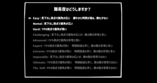 贖罪転生（体験版）のゲーム画面「難易度リスト」