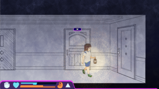 GirlNeverBreak　＊無料版のゲーム画面「ランタンを持って探索」