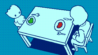 Green or Redのゲーム画面「春菜の選択」