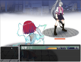 モヘットペンスター 全年齢版のゲーム画面「モへペンを弱らせて」