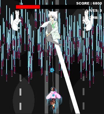 1面BOSS 狐娘 白銀一絆との戦い