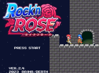 Rock'n ROSE1stのゲーム画面「タイトル画面」