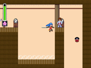 Rock'n ROSE1stのゲーム画面「セシリアは近距離攻撃が得意とする上級者向けキャラ」