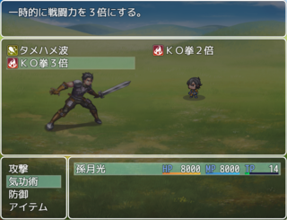 戦闘力の高さだけがモノを言うＲＰＧのゲーム画面「たまに頭を使わないと倒せない敵もいる」