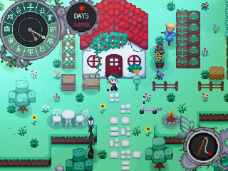 ようこそ退廃村。（無料版）のゲーム画面「自分の家を建て、村を自由に飾り付けよう。」