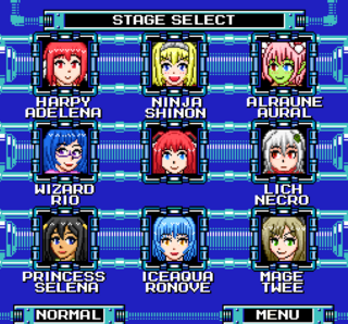 Rock'n ROSE 2ndのゲーム画面「伝統のステージセレクト画面」