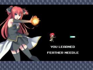 Rock'n ROSE 2ndのゲーム画面「ボスを倒して魔法、又は必殺技をゲット！」