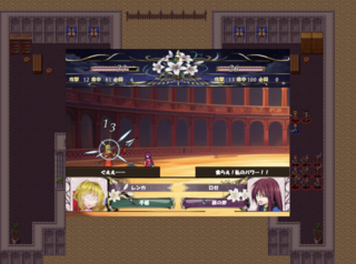 Roze's school recordのゲーム画面「戦闘画面」
