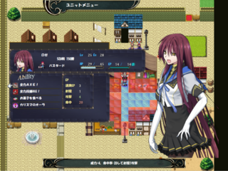 Roze's school recordのゲーム画面「ステータス画面」