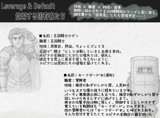 Leverage & Defaultのゲーム画面「」