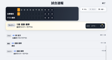 テキスト試合画面