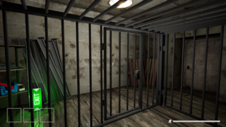 暗闇のゲーム画面「檻の中」