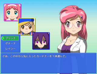 カードナー2のゲーム画面「まずはパートナーを選ぼう！」