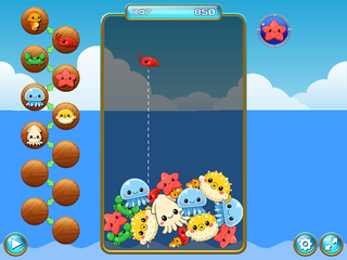 おさかなゲームのゲーム画面「プレイ画面」