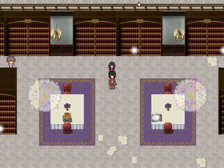 楽園のゲーム画面「図書館の探索」