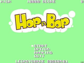 ホップンボップのゲーム画面「タイトル画面」