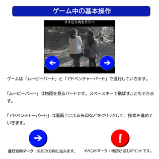 裏山フォークロアのゲーム画面「説明書」