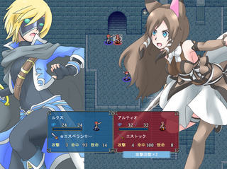 ルナ・ストーリアのゲーム画面「戦闘画面」