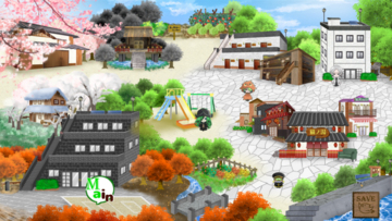 村のMAPだよ！有間君を動かして、見たいイベントの所に行こう！