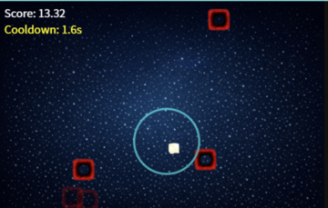 左クリックでサークルが出現。闇を打ち消せます。