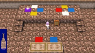 エリーファとブルーベリーの館のゲーム画面「光の動きの謎解き」