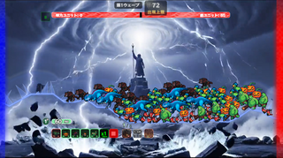 PICOBOUNCE SAGAのゲーム画面「スキル使用画面」