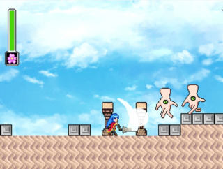 Rock'n ROSE 3rdのゲーム画面「近距離攻撃タイプのセシリア、機動力が高い上級者向け」