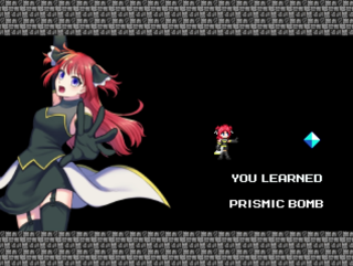 Rock'n ROSE 3rdのゲーム画面「ボスを倒して魔法、又は必殺技をゲット！」