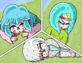 花咲きの世界のゲーム画面「絶体絶命！！」