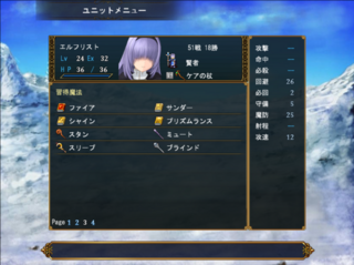 ノルヴェール戦記-紫水晶の旅物語-のゲーム画面「ステータス画面2」
